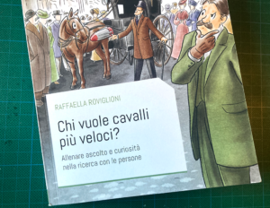 Raffaella Roviglioni: Chi vuole cavalli più veloci? Copertina del libro della Biblioteca Amnesia